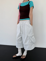 belted bermuda pants