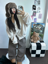 テディフリースルーズジップアップ🤍💙🤎3カラー