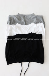 Pad string pintuck oversized fit sleeveless