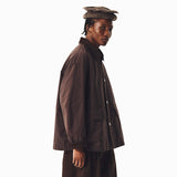 COLLARED COLOR-BLOCK UTILITY JACKET