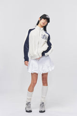 バルーンフィットコットンミニスカート White