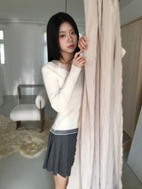 Chiffon layered knit