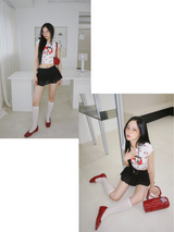 ハート,レッド,ラブ,キューティー,半袖Tシャツ