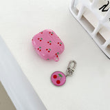 cherry glossy airpods case (pink)