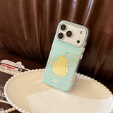 ストライプ フルーツ リストストラップ iPhoneケース
