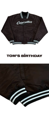TBD Baseball Bomber Jacket Brown