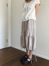 Shirring harem pants 