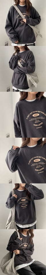 In Basic Lettering Napping Sweatshirt