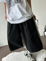 Back Two Pocket Belt Stitch Denim Bermuda Shorts 2color