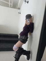 モニック フラワー ニット ワンピース(3 color)