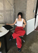 カラーステッチワイドパンツ