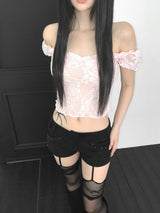 alyssa レースフリルトップ(3 color)