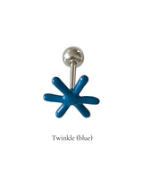 Rainbow doodle piercing (Blue)