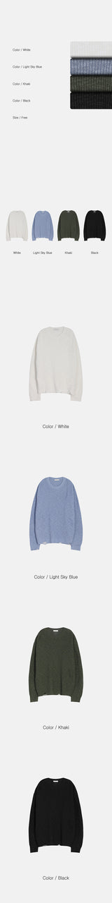 [S/S] ダメージオーバーフィットニット(4color)