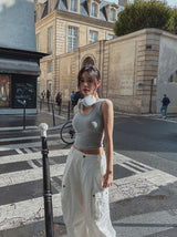 [U-BAISC] Fog solid sleeveless