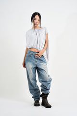 Bico Shirring Unbalance Top