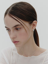 26SS★ Subni Flow Silver One-Touch Earrings S