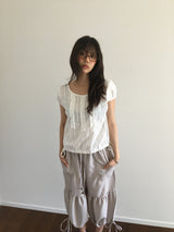 Shirring harem pants 