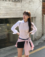 アバーリベッドボートネックスリーブレストップ