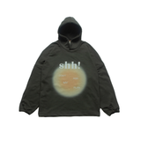 'Shh!' オーバーフィットフーディー (KHAKI CHARCOAL)