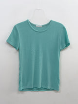 テンセル ラウンド ショート スリーブ ティーシャツ