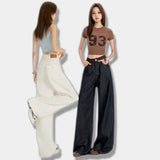 Lyocell Loose-Fit Wide Denim Pants