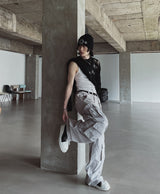 Post multi pocket cargo pants