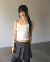 Huyou Flower Punching Ribbon Lace Sleeveless