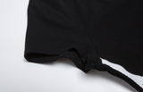 Funky グラフィックレースアップクロップTシャツ 231949403