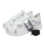 Silver Textured Low Top Sneakers, Unisex Lace Up Casual Shoes