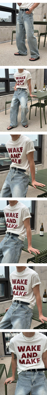 [Unisex] セミクロップレギュラーTシャツ(3color)