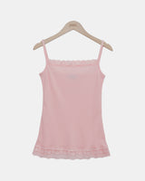 Vuet Lace Ribbed Sleeveless Top