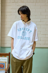Sky Blue Classic Big Logo Crew Neck White Short Sleeve T-shirt [Unisex]