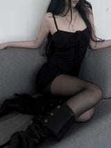 black square mini one-piece