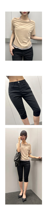 Shy Black Capri Jeans