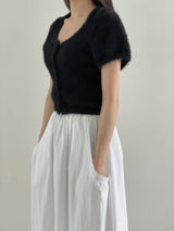 Snow flower puff cardigan