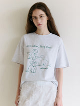 クールフレンズパピーTシャツ メランジグレー