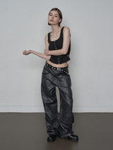 PYTHON LACE PANTS