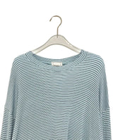 [unisex] Fides Stripe Over Fit Long Sleeve Tee