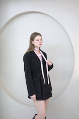 Two way Belt Jacket Black