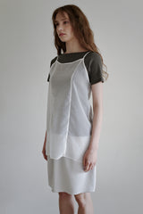 Sheer layered slip, White