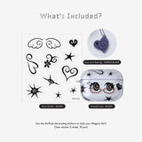 【MADE】 Megane Girl AirPods Case – Black (★Keyring & Sticker Set)