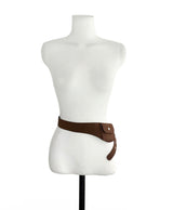 baguette matte brown pocket belt