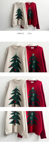Christmas look tree knitwear