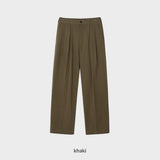 LMN DeFace Two-Tuck Cotton Semi-Wide Pants (4 colors)