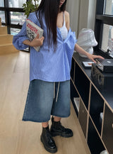 EZEN KILLING ウォッシングバミューダデニムパンツ