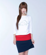 Drift flow 3/4 sleeve tee - WHITE