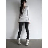 【MADE】contour hoodie t, white melange