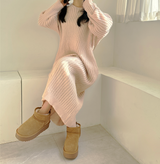 🧈🧸👼🏻🥖🥐 バタークリームフリースリーズフィットニットドレス - 3 COLOR