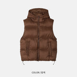 Tailed Padded Hooded Vest 3C